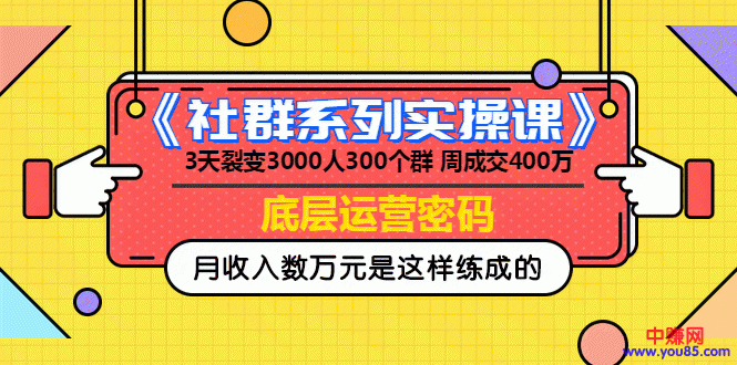 （966期）《社群系列实操课》 3天裂变3000人300个群 周成交400万的底层运营密码-副业宝典