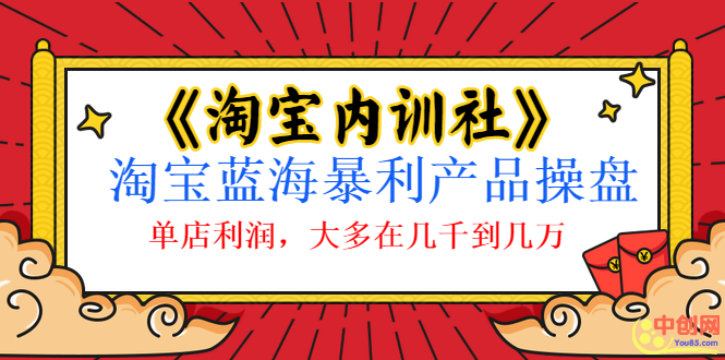 （1039期）《淘宝内训社》淘宝蓝海暴利产品操盘，单店利润，大多在几千到几万-副业宝典
