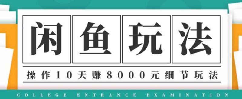 （1375期）龟课·闲鱼项目玩法实战班第12期，操作10天左右利润有8000元细节玩法-副业宝典