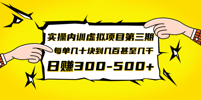 （1389期）实操内训虚拟项目第三期，每单几十块到几百甚至几千，日赚300-500+(无水印)-副业宝典