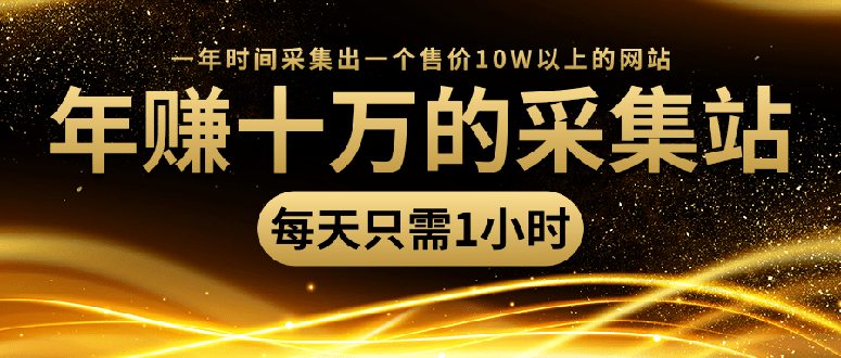 （1418期）年赚十万的采集站，每天1小时，一年采集出一个售价10W的网站（无水印）-副业宝典