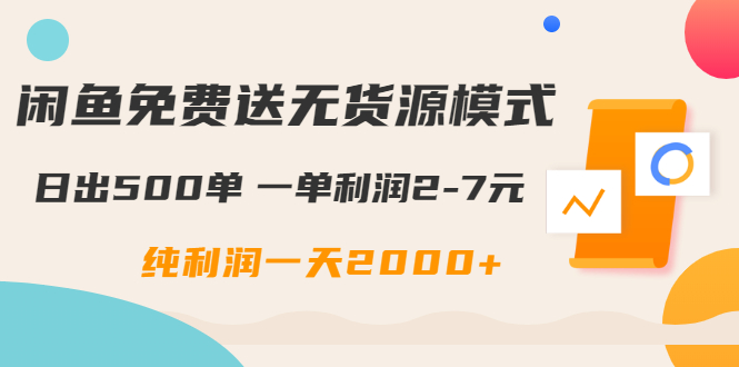 （1613期）闲鱼免费送无货源模式是如何日出500单的？一单利润2-7元 纯利润一天2000+-副业宝典