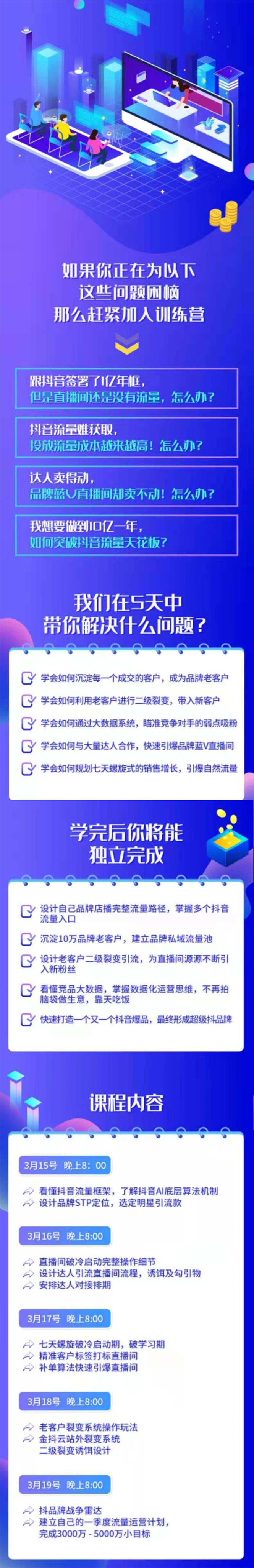 图片[2]-（1699期）抖品牌店播5天流量训练营：28天从0做到1650万抖音品牌店播玩法揭秘-副业宝典