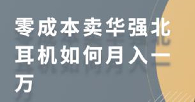（1731期）零成本卖华强北耳机如何月入10000+，教你在小红书上卖华强北耳机-副业宝典