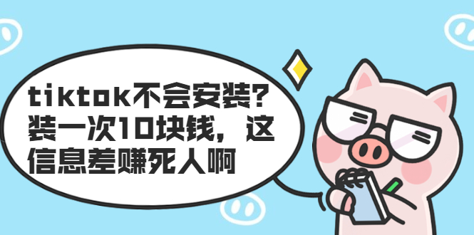 （1861期）tiktok不会安装？装一次10块钱，这信息差赚死人啊-副业宝典