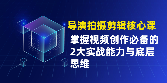 （1955期）导演拍摄剪辑核心课，掌握视频创作必备的2大实战能力与底层思维-副业宝典