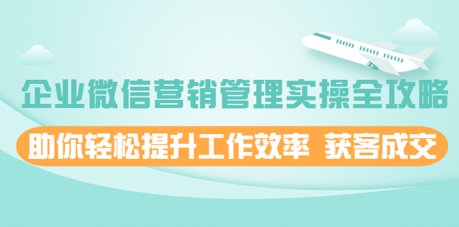 （1996期）企业微信营销管理实操全攻略，助你轻松提升工作效率 获客成交-副业宝典