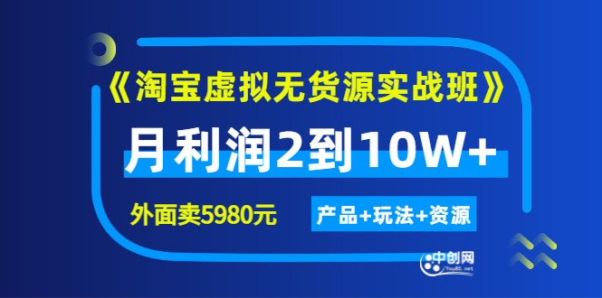 （2923期）程哥《淘宝虚拟无货源实战班》线上第四期：月利润2到10W+（产品+玩法+资源)-副业宝典