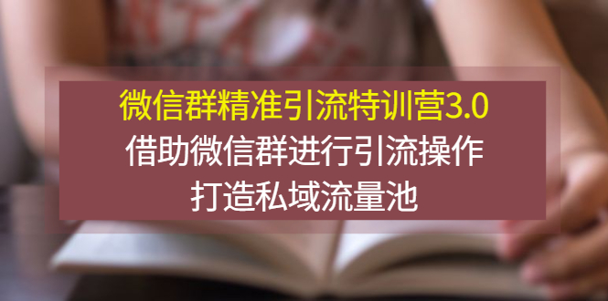 （2770期）微信群精准引流特训营3.0，借助微信群进行引流操作，打造私域流量池-副业宝典