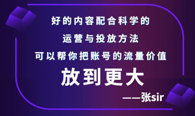 （2747期）张sir账号流量增长课，告别海王流量，让你的流量更精准-副业宝典