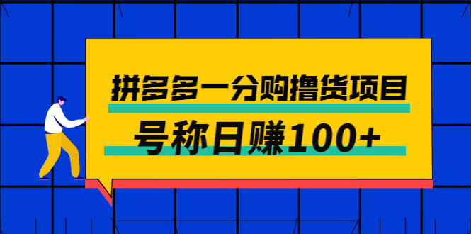 （2698期）外面卖88的拼多多一分购撸货项目，号称日赚100+-副业宝典