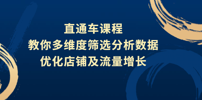 （2642期）直通车课程，教你多维度筛选分析数据，优化店铺及流量增长-副业宝典
