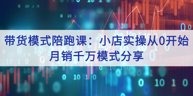 （2643期）带货模式陪跑课：小店实操从0开始，月销千万模式分享-副业宝典