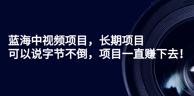 （2624期）蓝海中视频项目，长期项目，可以说字节不倒，项目一直赚下去！-副业宝典