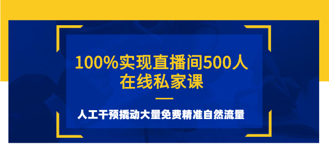 （2577期）100%实现直播间500人在线私家课，人工干预撬动大量免费精准自然流量-副业宝典