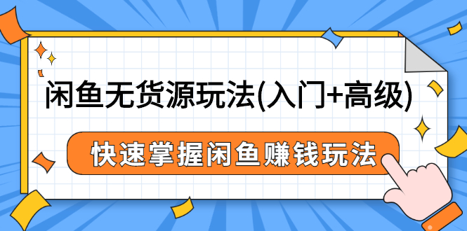 （2541期）闲鱼无货源玩法(入门+高级)，快速掌握闲鱼赚钱玩法-副业宝典