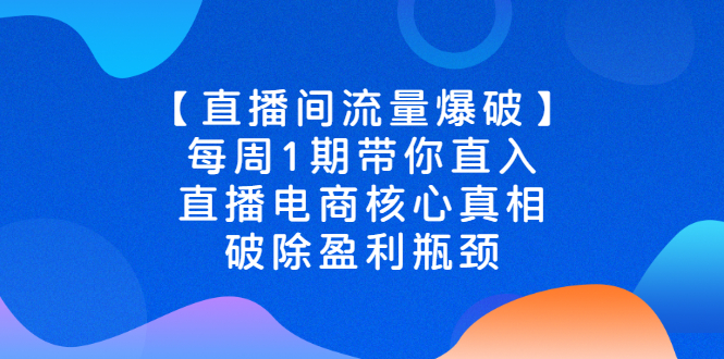 （2542期）【直播间流量爆破】每周1期带你直入直播电商核心真相，破除盈利瓶颈-副业宝典