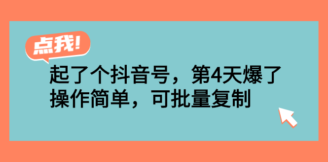 （2538期）起了个抖音号，第4天爆了！操作简单，可批量复制-副业宝典