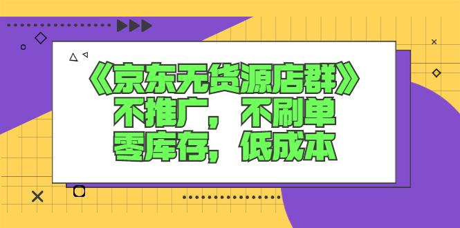 （2515期）《京东无货源店群》不推广，不s单，零库存，低成本-副业宝典