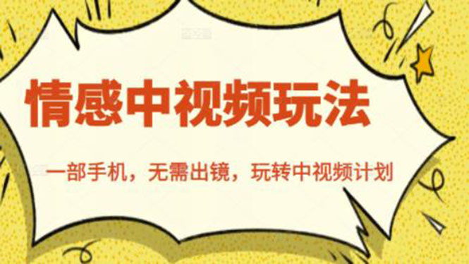 （2461期）北北情感中视频玩法，一部手机，无需出镜，玩转中视频计划-副业宝典