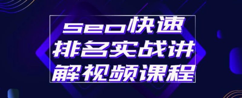 （2412期）seo快速排名实战讲解视频课程，揭秘seo快排原理-副业宝典