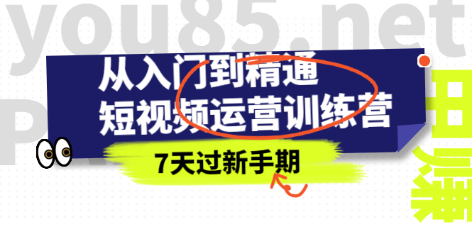 （2360期）从入门到精通短视频运营训练营，理论、实战、创新，7天过新手期-副业宝典