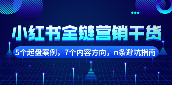 （2252期）小红书全链营销干货，5个起盘案例，7个内容方向，n条避坑指南-副业宝典