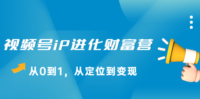 （2115期）视频号iP进化财富营，从0到1，从定位到变现赚钱-副业宝典