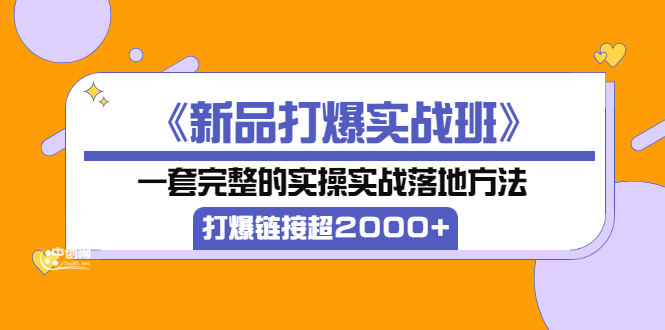（3175期）《新品打爆实战班》一套完整的实操实战落地方法，打爆链接超2000+（28节课)-副业宝典