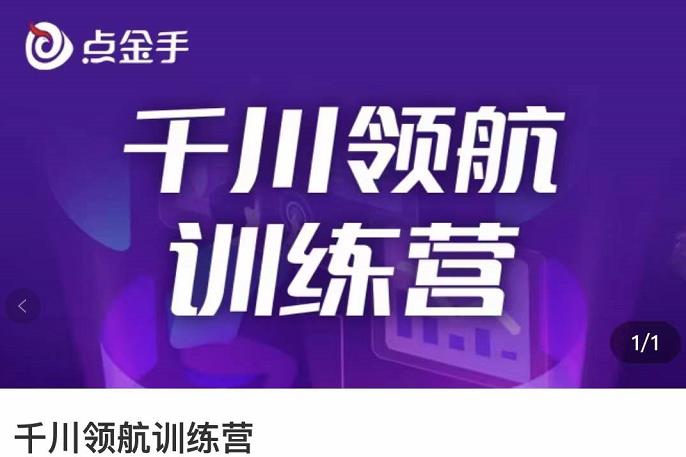 （3244期）点金手·千川领航训练营，干川逻辑与算法的剖析与讲解（原价999）-副业宝典