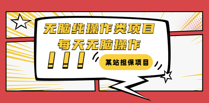 （3294期）某站担保项目：无脑纯操作类项目，每天无脑操作，需要周转资金【揭秘】-副业宝典
