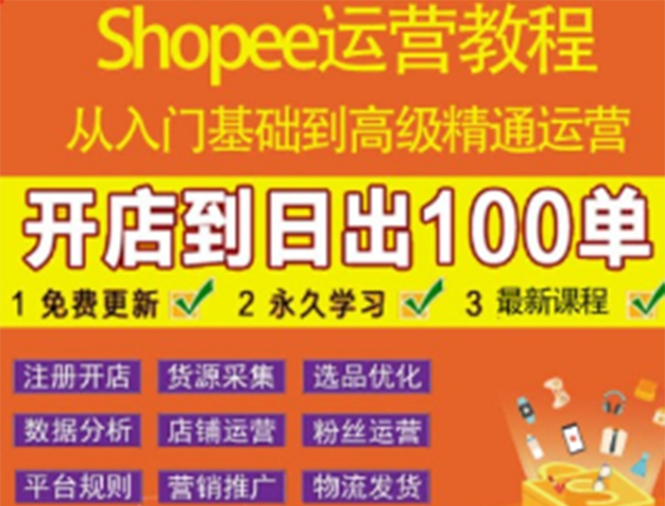 （3334期）shopee运营教程：从入门基础到高级精通，开店到日出100单（全套课程）-副业宝典