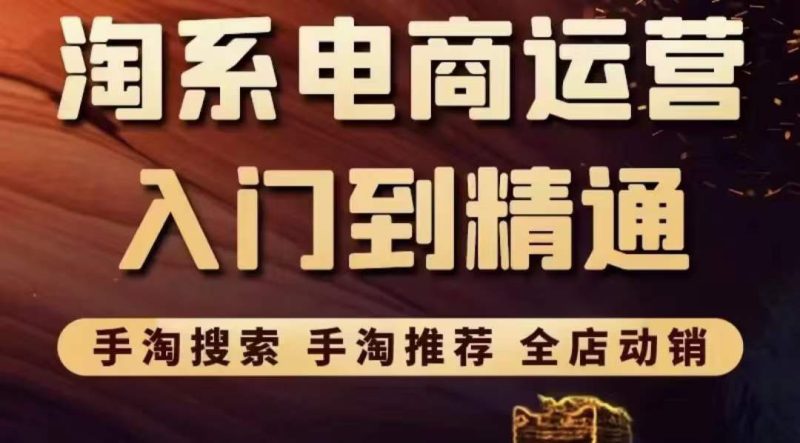 （3371期）淘系电商入门到精通 手淘搜索，手淘推荐，全店动销-副业宝典