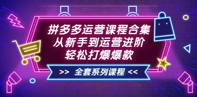 （3415期）拼多多运营课程合集：从新手到运营进阶，轻松打爆爆款（全套系统课程）-副业宝典