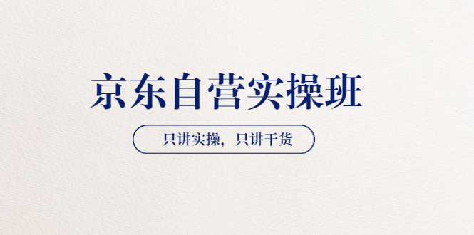 （3467期）【京东自营实操班】只讲实操，只讲干货（28小时课程-共2期）-副业宝典