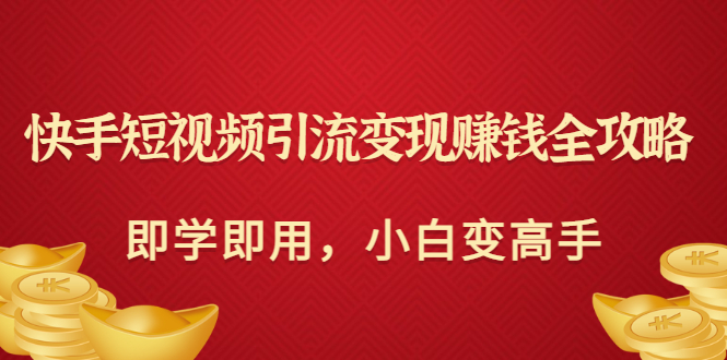 （3521期）快手短视频引流变现赚钱全攻略：即学即用，小白变高手-副业宝典