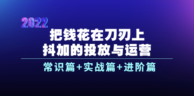 （3700期）把钱花在刀刃上，抖加的投放与运营：常识篇+实战篇+进阶篇（28节课）-副业宝典