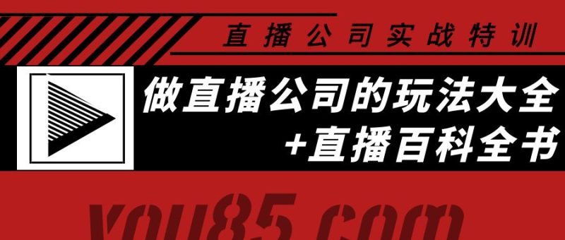 （3799期）老陈·直播公司实战特训：做直播公司的玩法大全+直播百科全书-副业宝典