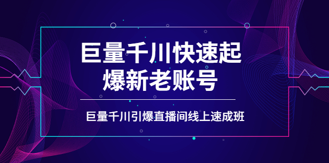 （3840期）如何通过巨量千川快速起爆新老账号，巨量千川引爆直播间线上速成班-副业宝典