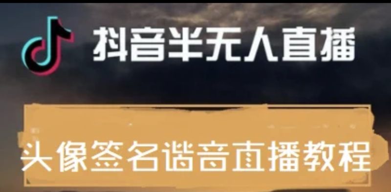 （3913期）最近火爆的抖音头像签名设计半无人直播直播项目：直播教程+素材+直播话术-副业宝典