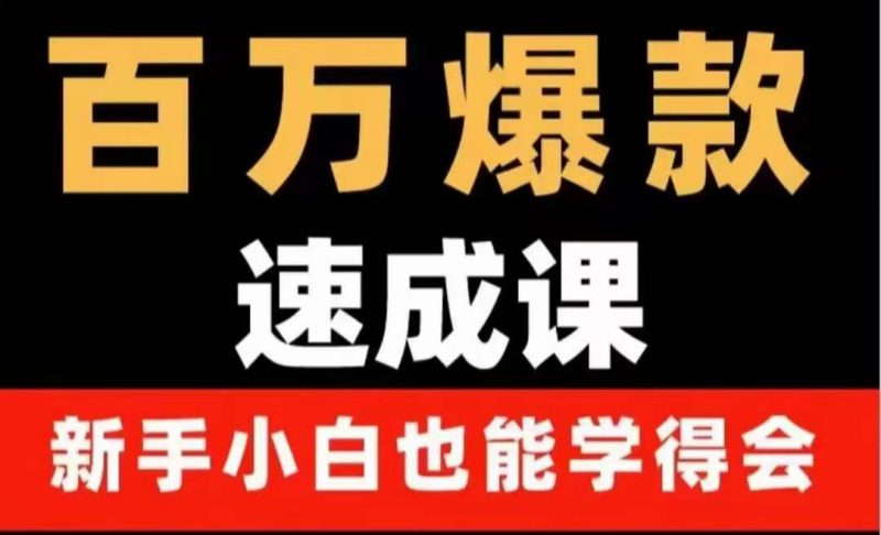 （3911期）百万爆款速成课：用数据思维做爆款，小白也能从0-1打造百万播放视频-副业宝典
