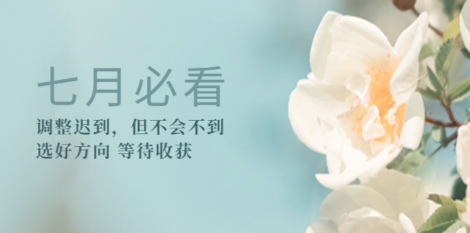 （3117期）某公众号付费文章《七月必看：调整迟到，但不会不到》选好方向 等待收获-副业宝典