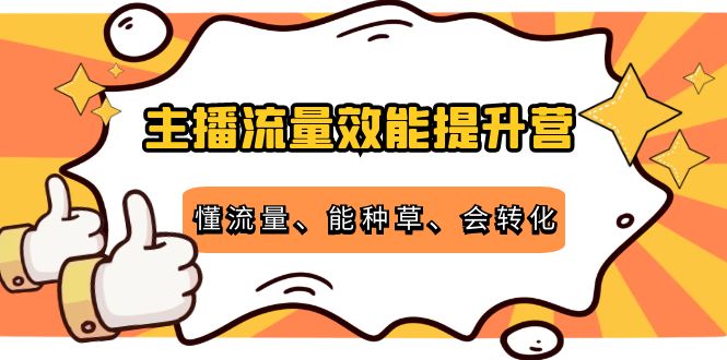 （4063期）主播流量效能提升营：懂流量、能种草、会转化，清晰明确方法规则-副业宝典
