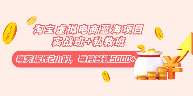 （4056期）淘宝虚拟电商蓝海项目实战班+私教班：每天操作2小时，每月多赚5000+-副业宝典