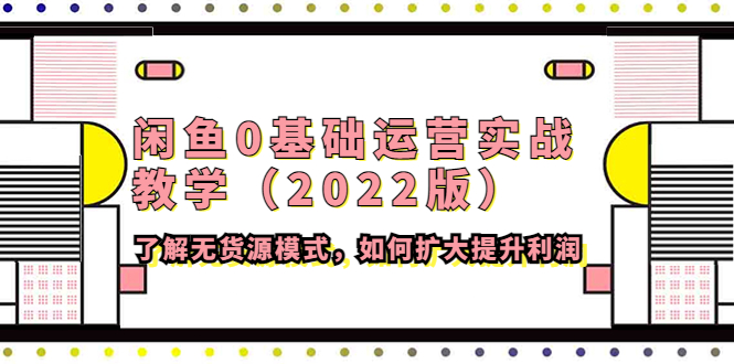 （4196期）闲鱼0基础运营实战教学（2022版）了解无货源模式，如何扩大提升利润-副业宝典