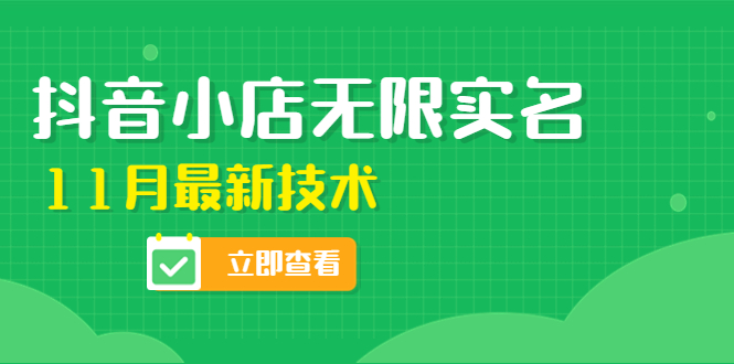 （4388期）外面卖398抖音小店无限实名-11月最新技术，无限开店再也不需要求别人了-副业宝典