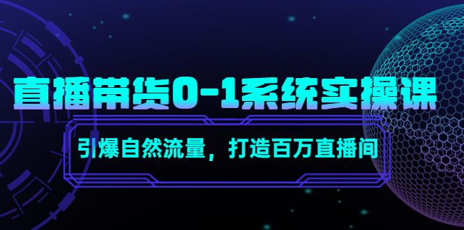 （4447期）直播带货0-1系统实操课，引爆自然流量，打造百万直播间！-副业宝典