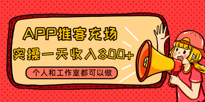 （4443期）APP推客充场，实操一天收入800+个人和工作室都可以做(视频教程+渠道)-副业宝典