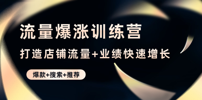 （4487期）流量爆涨训练营：打造店铺流量+业绩快速增长 (爆款+搜索+推荐)-副业宝典