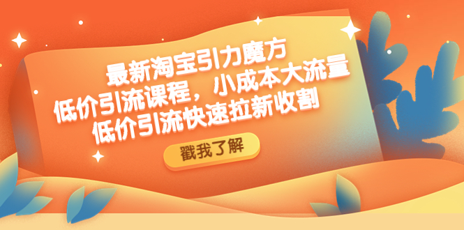 （4708期）最新淘宝引力魔方低价引流实操：小成本大流量，低价引流快速拉新收割-副业宝典